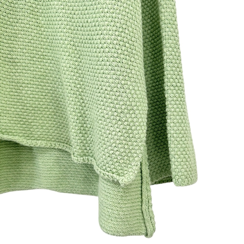 Free People FP Beach Hailee Sweater - Green Waffle Knit Slouchy Henley Top sz M - Picture 5 of 12